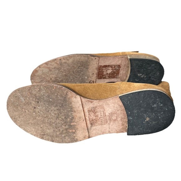 Saks Fifth Avenue Italy 10022 Honey Brown Suede Ankle Engineer Boots Womens 39.5 - Picture 9 of 14